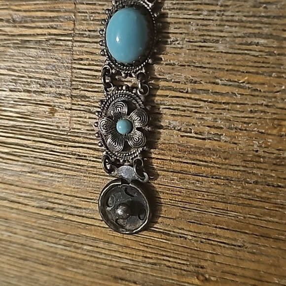 Fred Harvey Era 1940s Link Turquoise Bracelet - Picture 3 of 8